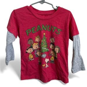 Peanuts Christmas Caroling Long - Sleeve Tee|Size 5T